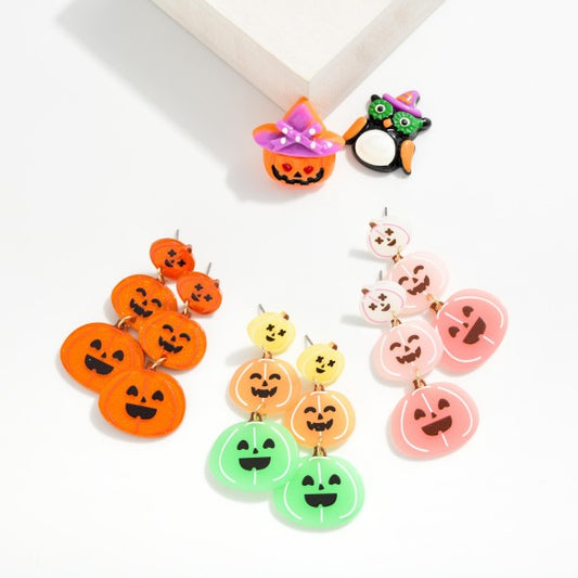 Glow Pumpkin Jack O' Earrings