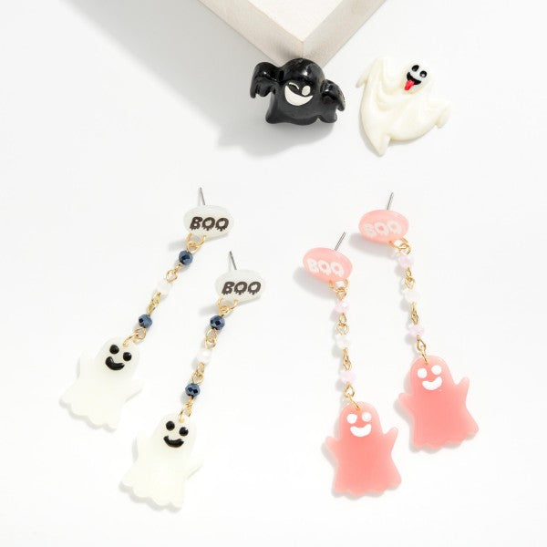 Ghost drop earrings